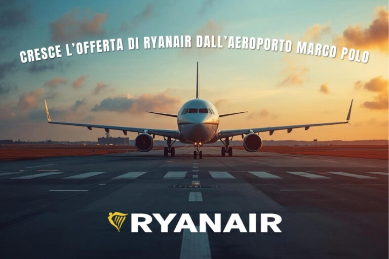 Ryanair rafforza la sua presenza in Veneto: cresce l’offerta dal Marco Polo